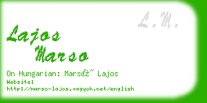 lajos marso business card